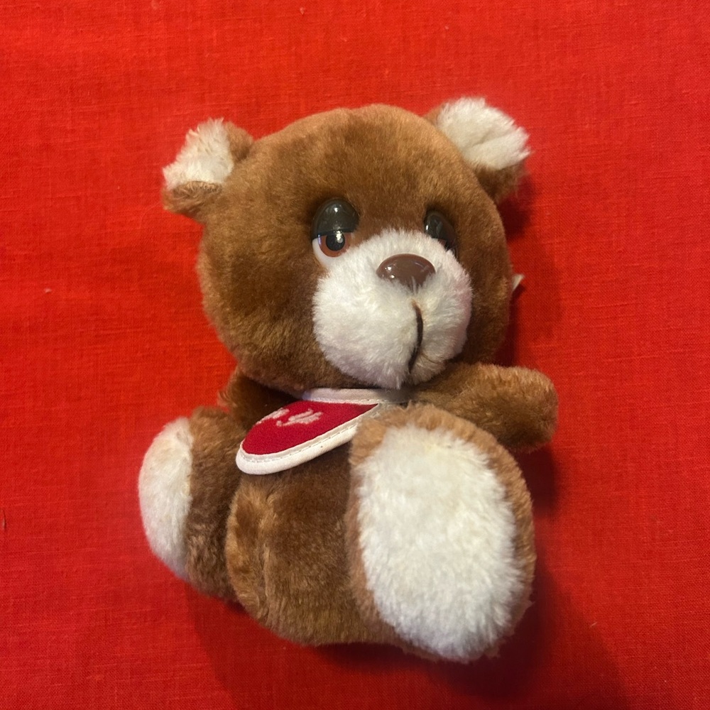 Russ Berrie Brown and White Stuffed Animal Teddy Bear